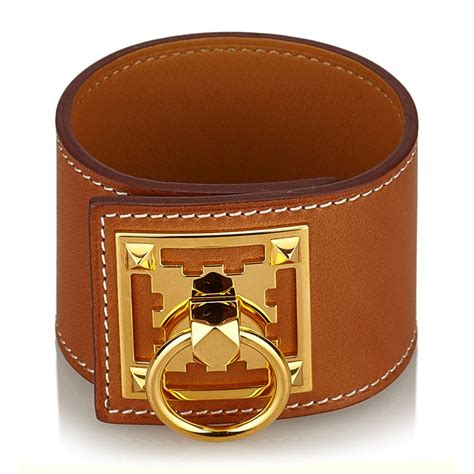 vintage Hermes leather bracelet